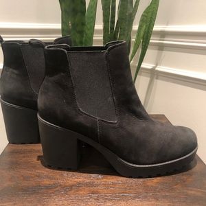 Distressed Hobo Heeled Boots - worn once
